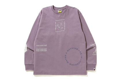 BAPE Ink Print Relaxed #1 L/S Tee Purple