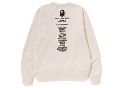 BAPE Japan Ape Head Crewneck Ivory