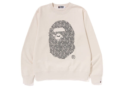BAPE Japan Ape Head Crewneck Ivory