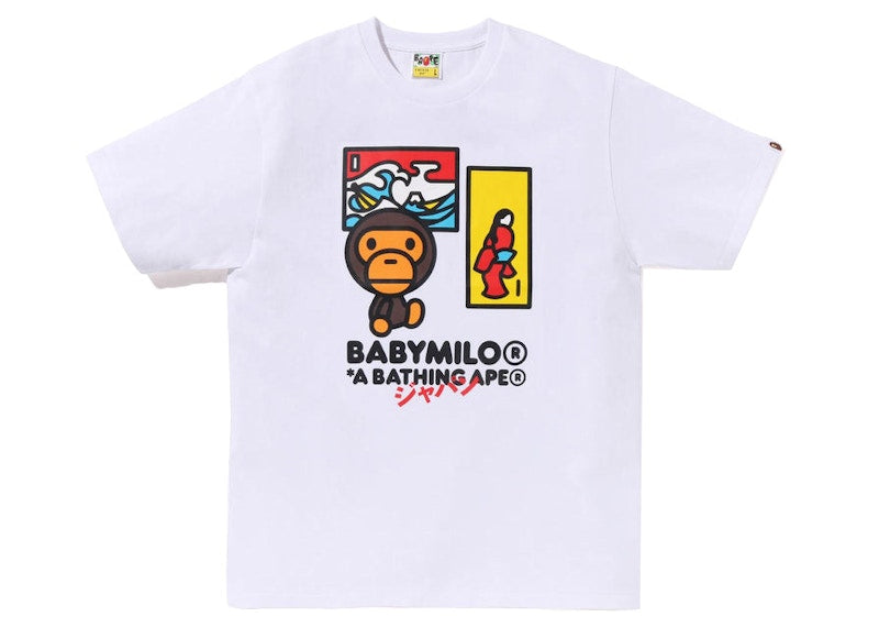 BAPE Japan Art Baby Milo Tee White