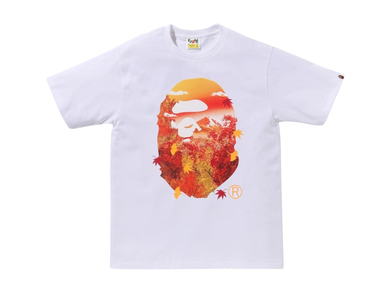 BAPE Japan Autumn Photo Ape Head Tee White