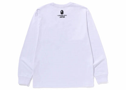 BAPE Japan College City L/S Tee White