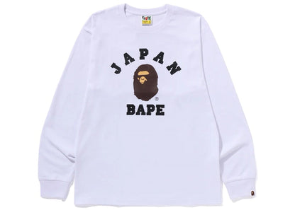 BAPE Japan College City L/S Tee White
