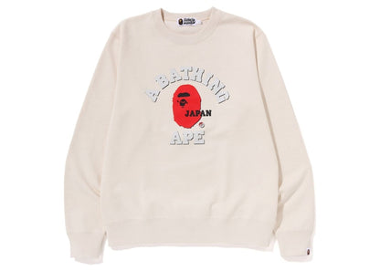 BAPE Japan College Crewneck Ivory