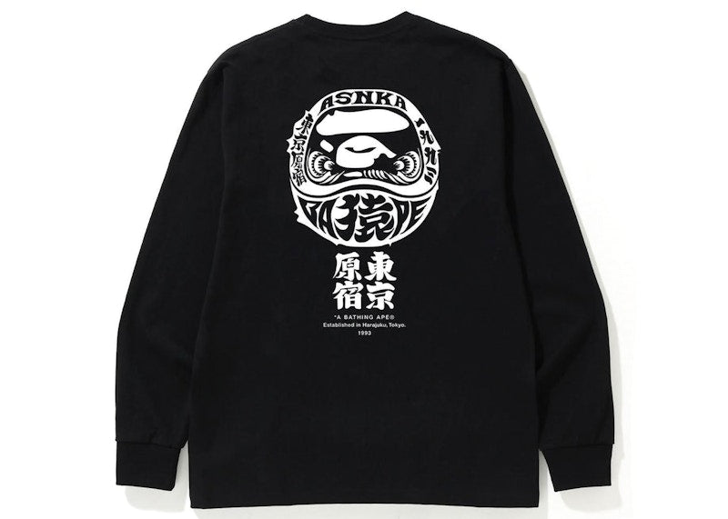 BAPE Japan Culture Daruma L/S Tee Black