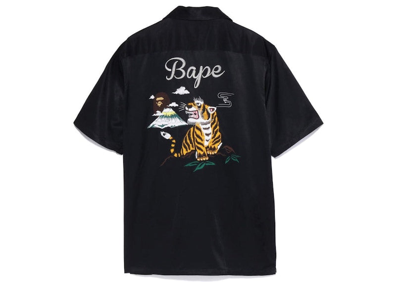 BAPE Japan Culture Open Collor Shirt Black
