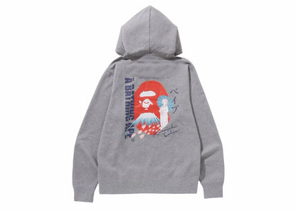 BAPE Japan Culture Souvenir Pullover Hoodie Gray
