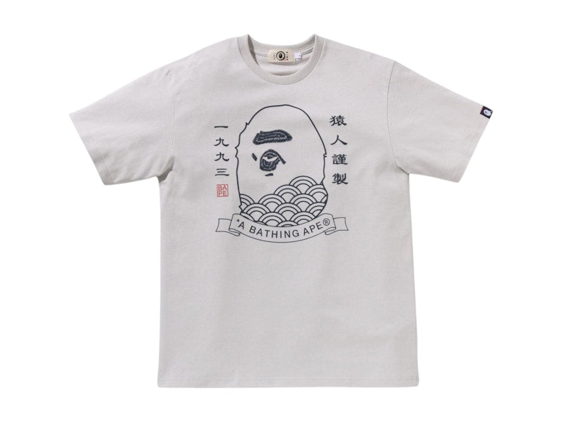 BAPE Japanese Ape Head Tee Grey