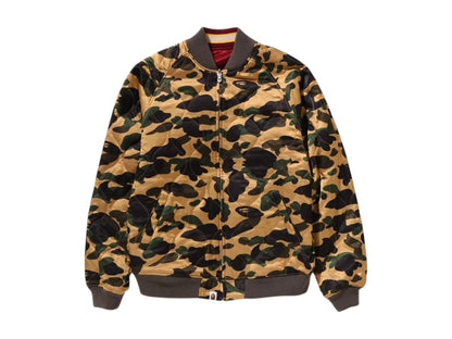 BAPE Japanese Crane Embroidery Reversible Souvenir Jacket Red