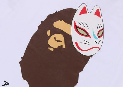 BAPE Japanese Fox Mask Tee White