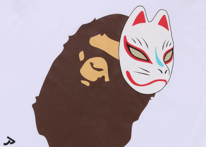 BAPE Japanese Fox Mask Tee White