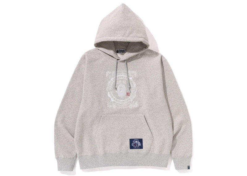 BAPE Japanese Motif Relaxed Fit Pullover Hoodie Ivory