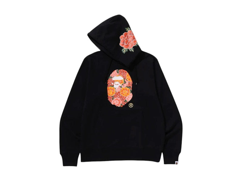 BAPE Japanese Peony Pullover Hoodie Black