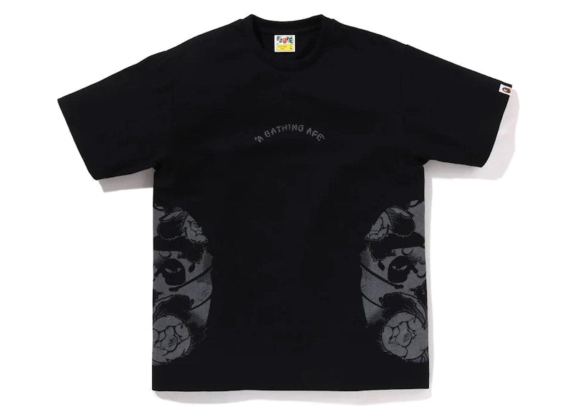 BAPE Japanese Tattoo Side Big Ape Head Tee Black