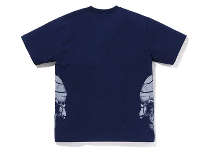 BAPE Japanese Tattoo Side Big Ape Head Tee Navy