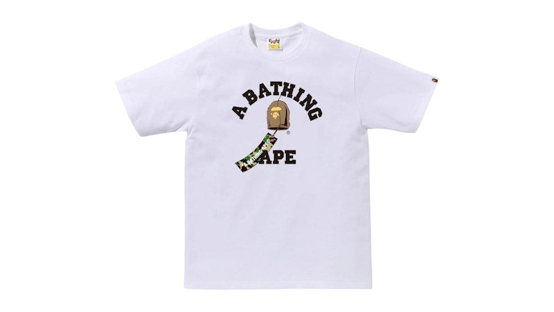 BAPE Japanese Wind Chimes College Tee White