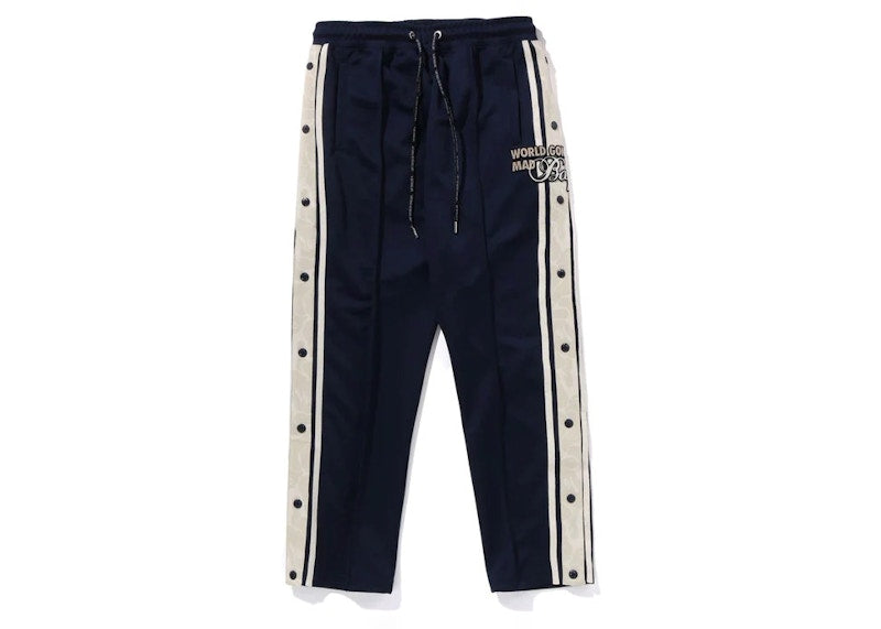 BAPE Jersey Track Pants Navy