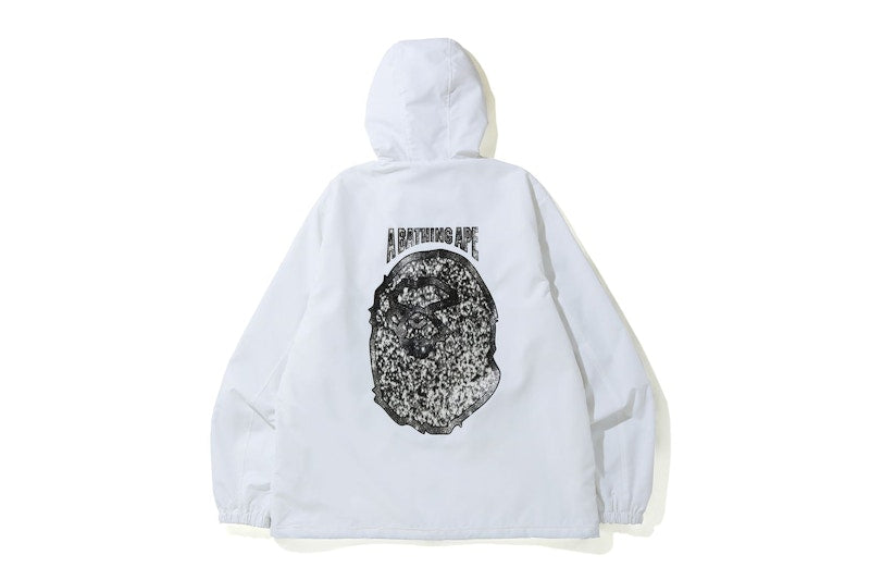 BAPE Jewelry Motif Wide Hoodie Jacket White