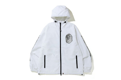 BAPE Jewelry Motif Wide Hoodie Jacket White