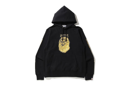 BAPE Jewelry Motif Wide Pullover Hoodie Black
