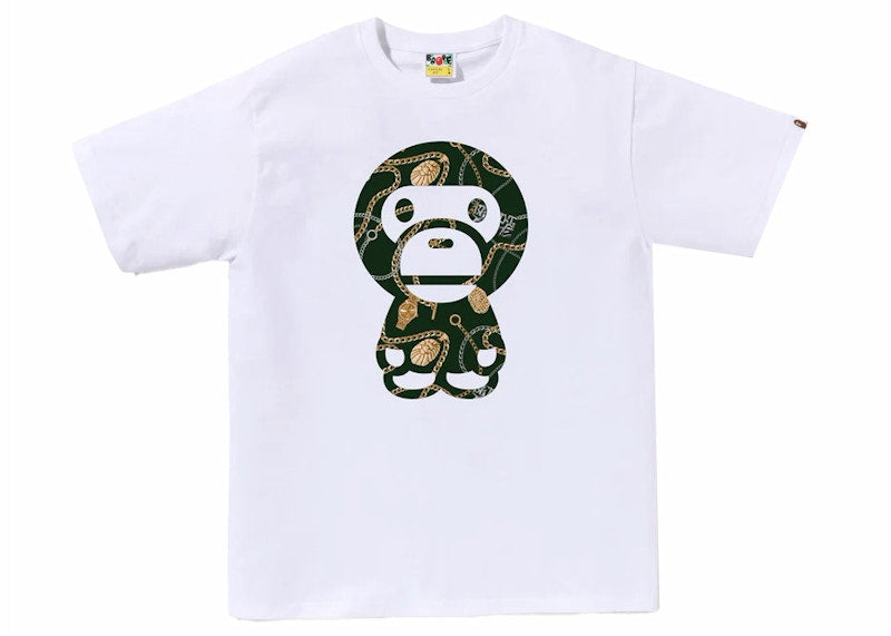 BAPE Jewels Big Baby Milo Tee White