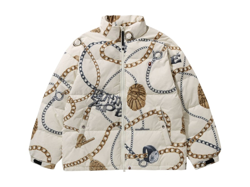 BAPE Jewels Down Jacket Ivory