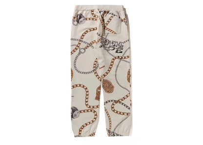 BAPE Jewels Shark Sweatpant White