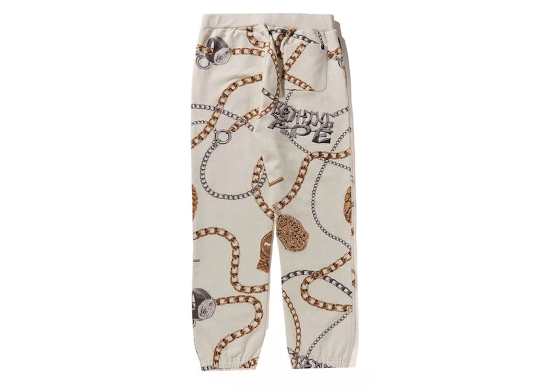 BAPE Jewels Shark Sweatpant White