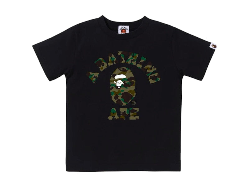 BAPE Kids 1st Camo College Tee Black/Green