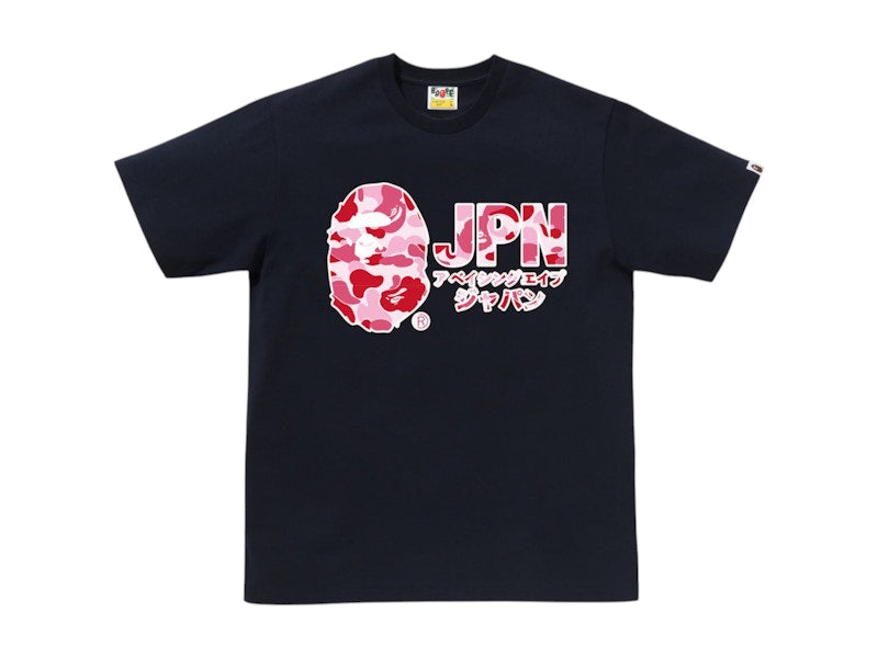 BAPE Kids ABC Camo JPN Katakana Tee Navy