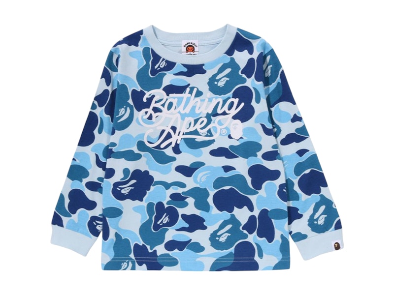 BAPE Kids ABC Camo L/S Tee (SS25) Blue