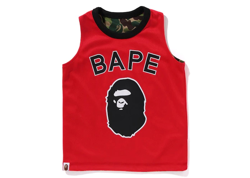 BAPE Kids' ABC Camo Mesh Reversible Tank Top Green