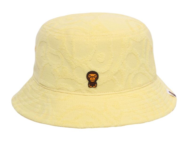 BAPE Kids All Baby Milo Pile Bucket Hat Yellow