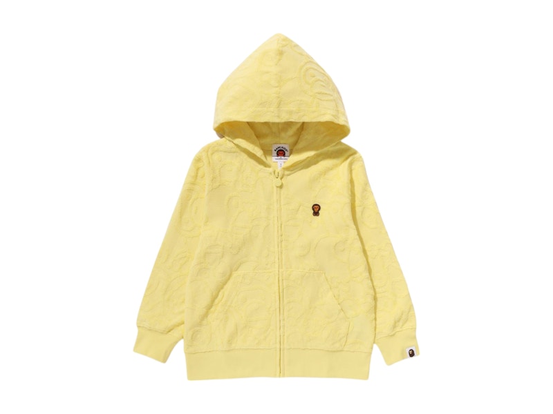 BAPE Kids All Baby Milo Pile Zip Hoodie Yellow