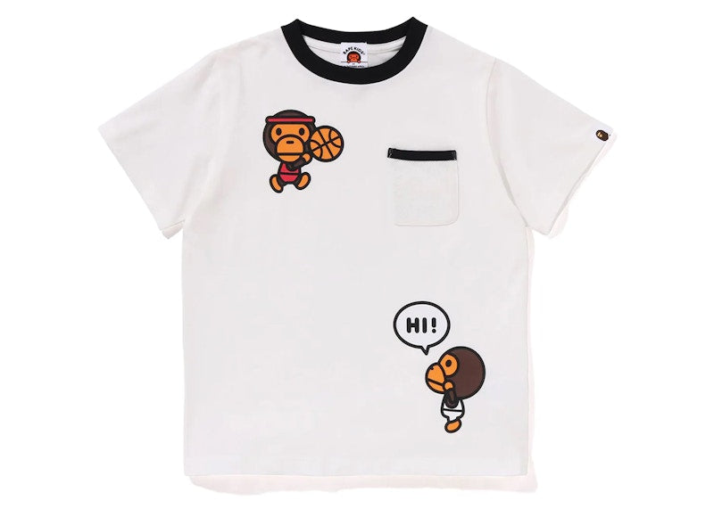 BAPE Kids' Baby Milo Basketball Tee White