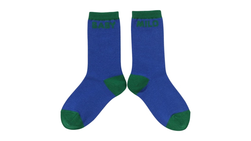 BAPE Kids Baby Milo Friends Foot Race Socks Blue