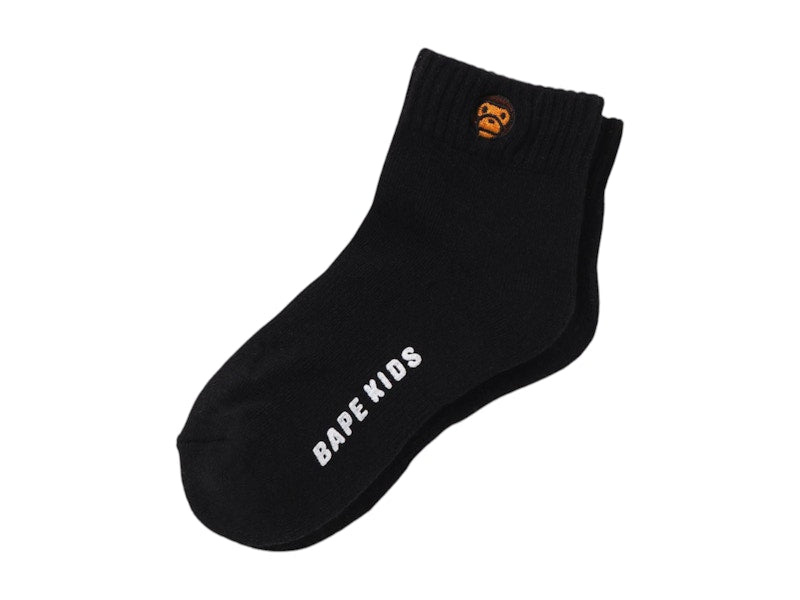 BAPE Kids Baby Milo One Point Socks Black