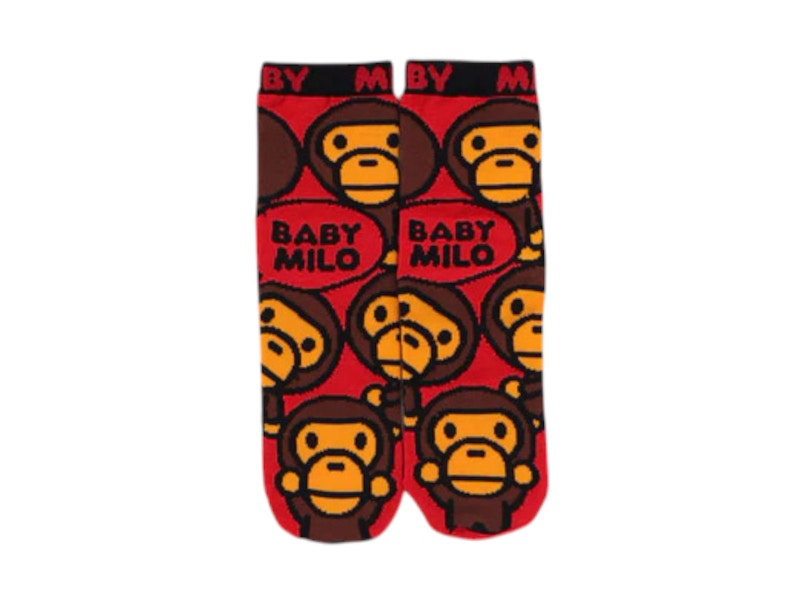 BAPE Kids Baby Milo Socks Red