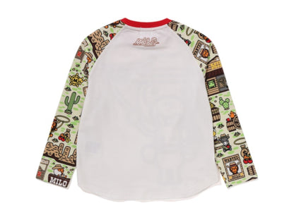 BAPE Kids Baby Milo Western L/S Tee Red
