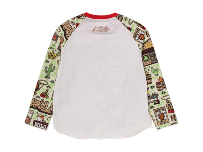 BAPE Kids Baby Milo Western L/S Tee Red