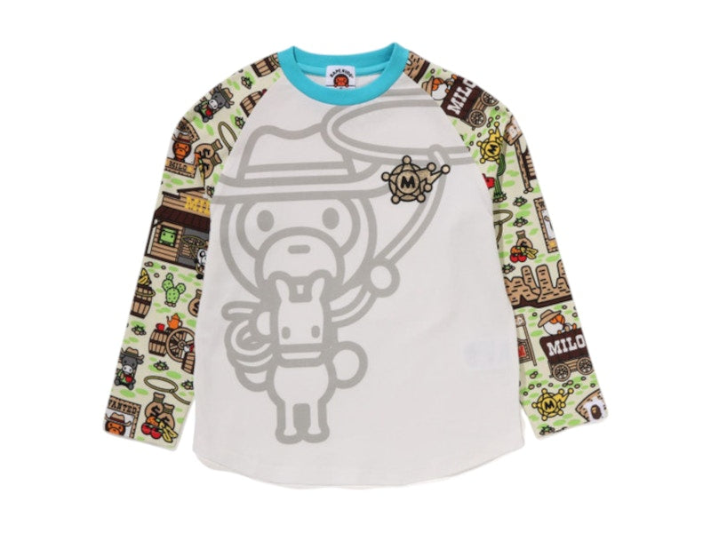 BAPE Kids Baby Milo Western L/S Tee Sax