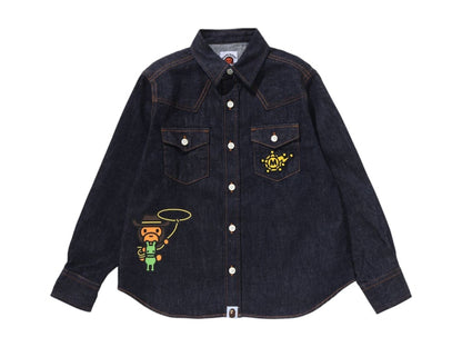 BAPE Kids Baby Milo Western Shirt Indigo