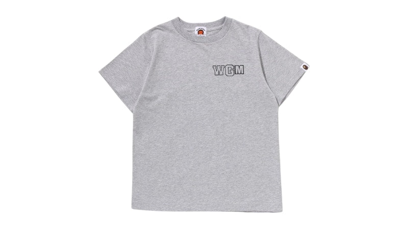 BAPE Kids Back Shark Loose Fit Tee Gray