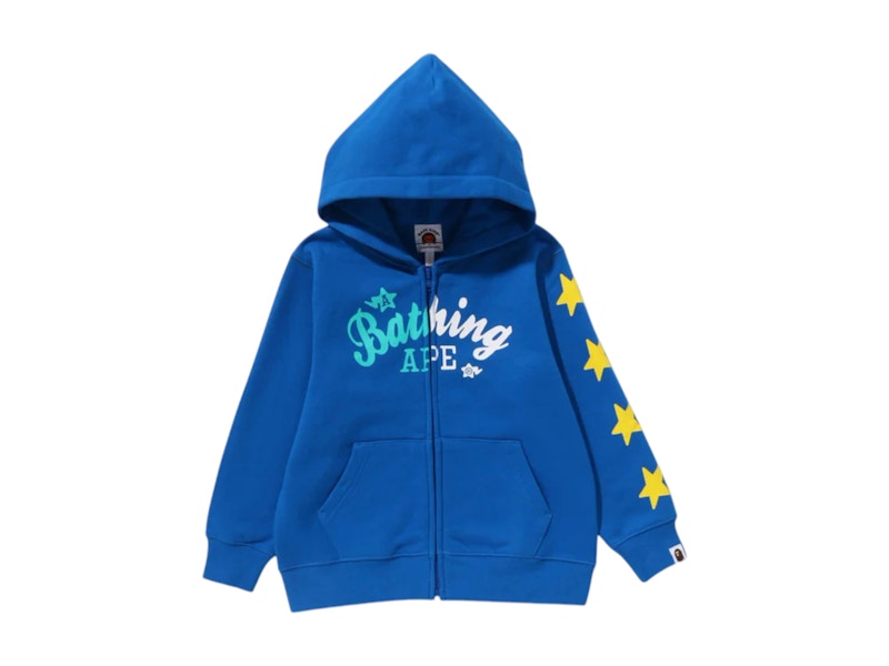 BAPE Kids Bathing Ape Sta Zip Hoodie Blue