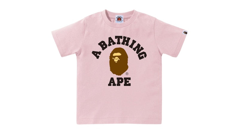 BAPE Kids College Tee Pink