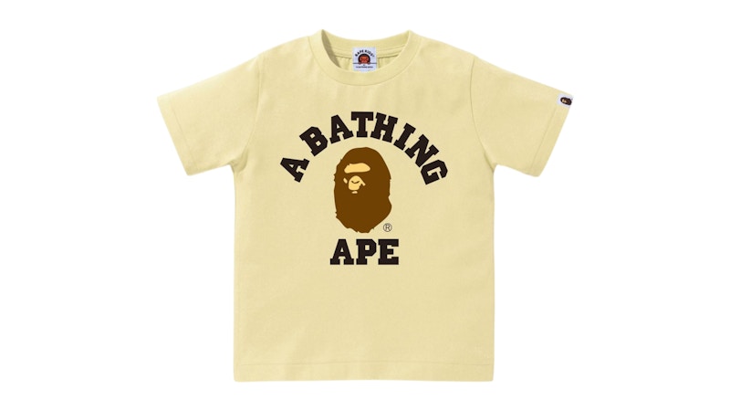 BAPE Kids College Tee Yellow