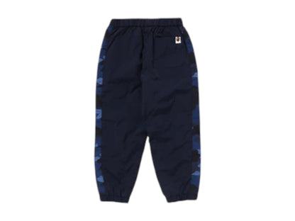 BAPE Kids Color Camo Block Track Pants Navy