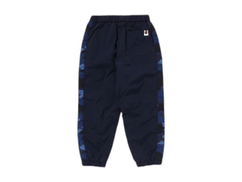 BAPE Kids Color Camo Block Track Pants Navy