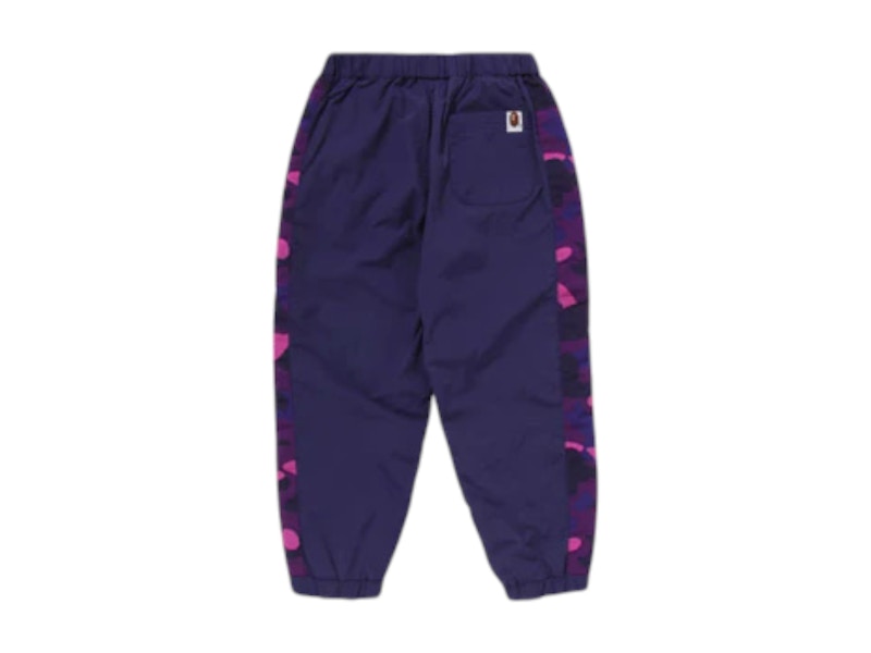 BAPE Kids Color Camo Block Track Pants Purple