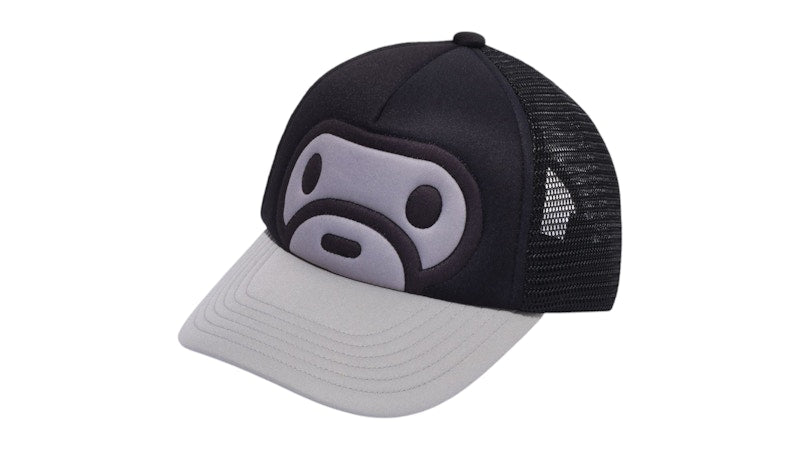 BAPE Kids Milo Face Mesh Cap Black
